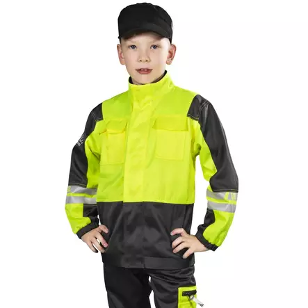 LASTEN TYÖTAKKI ALEX FL.KELTA/MUSTA - Lasten työvaatteet - PAT583K-150 - 1