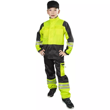 LASTEN TYÖTAKKI ALEX FL.KELTA/MUSTA - Lasten työvaatteet - PAT583K-150 - 2