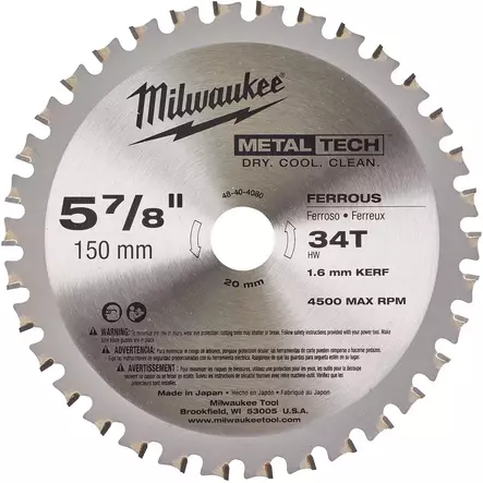 Milwaukee Pyörösahanterä150X20X34T FMCS - Sirkkelinterät - MW501140 - 1