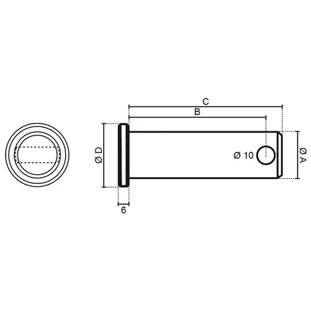 Työkonetappi 35X100mm - Traktorit ja työkoneet - V35100 - 2