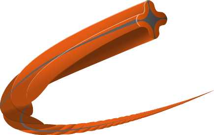 WHISPER TWIST Ø3,0 MM X 9 M, ORANSSI/MUSTA - Varusteet ja tarvikkeet - 5976691-40 - 1