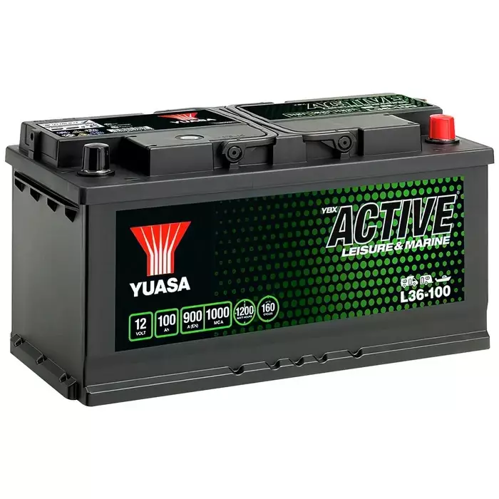 AKKU YUASA VAPAA-AJAN 100AH -+ 353X175X190 - Ajoneuvojen akut - L36-100 - 1