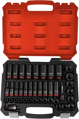 KONEHYLSYSARJA 3/8" LYHYET & PITKÄT 40-OS. - Hylsysarjat - 284-B33-K3040 - 1