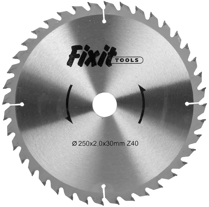 KOVAMETALLITERÄ 250X2,0X30MM Z40 PUULLE - Sirkkelinterät - FIX25040 - 1