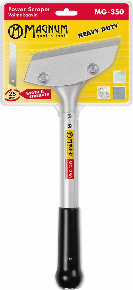 Magnum-kaavin SeriesPro MG-350 Kaavin pinnoitteiden, tarrojen, liiman, tiivisteiden ja saumausaineiden poistamiseen kovilta pinnoilta - Suunniteltu toimimaan kestävien 25 mm:n katkaisuterien kanssa, mikä lisää leveyttä ja kestävyyttä - Luotettava r - Taltat - 50350 - 1
