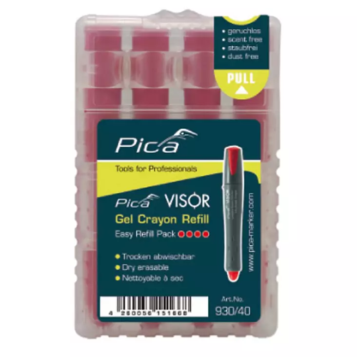 PICA Visor geeliliitu punainen 4 KPL/PKT Dry-Erase - Merkintäkynät ja maalit - P93040 - 1