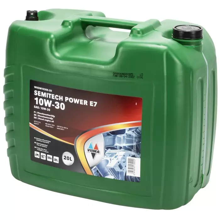 VIIMA SEMITECH POWER E7 10W-30 20L - Tekniset kemikaalit - WKOM1030E-20 - 1