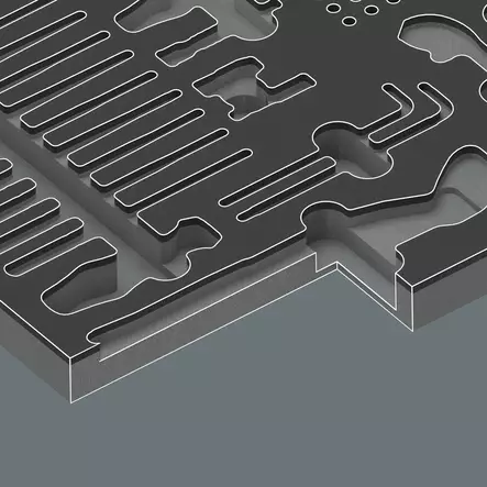 9853 vaahtomuovisisus Kraftform Kompakt huolto Set 1, ilman työkaluja - Moduulit työkaluvaunuihin - 05137353001 - 2