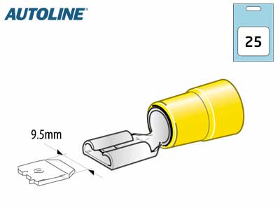 LIITINBLISTER KELTAINEN 9,5 N.(25KPL) - Liittimet - 1863001 - 1