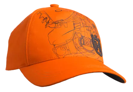 Lippalakki Oranssi Pioneerisahakuvio - Metsurin suojakypärät ja varusteet - 5932539-01 - 1