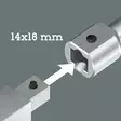 9999 X-Power varsi vaihtopäille, 14 x 18 mm - Räikät, jatkot ja vääntimet - 05003201001 - 3