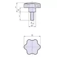 Tähtinuppi M10X50mm 1kpl D=60 - Istukat ja lisävarusteet - MEG85043491 - 2