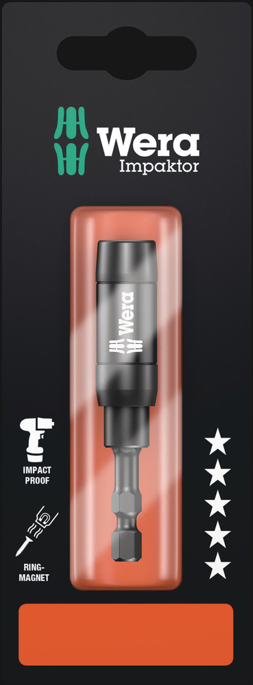 897/4 IMP R SB Impaktor -pidin kehämagneetilla ja lukkorenkaalla, 1/4" x 75 mm - Ruuvauskärjet ja pidikkeet - 05073990001 - 1