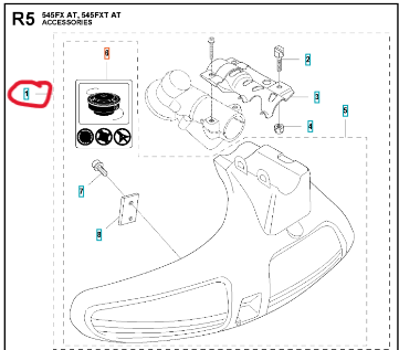 HUSQVARNA 545 FX/FXT AUTOTUNE TRIMMERISUOJA - Varusteet ja tarvikkeet - 5372973-01 - 1