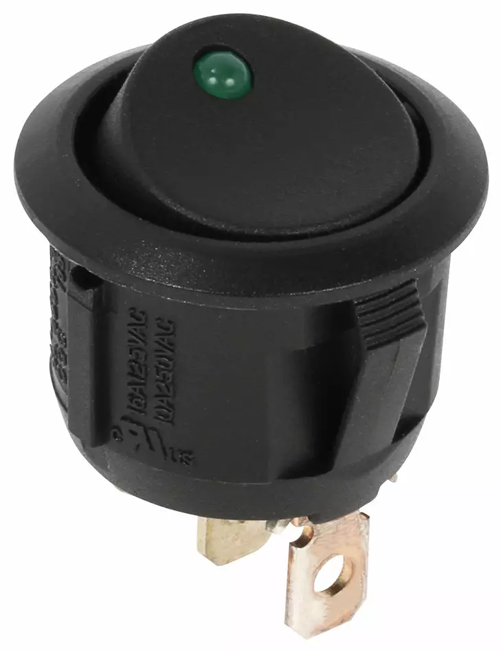 KATKAISIN ON/OFF 24V PYÖREÄ VIHREÄ - Katkaisijat - ST70011 - 1