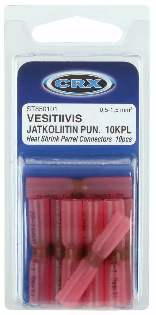 KUTISTE JATKOLIITIN PUN 10KPL 0,5-1,5MM2 - Liittimet - ST850101 - 1