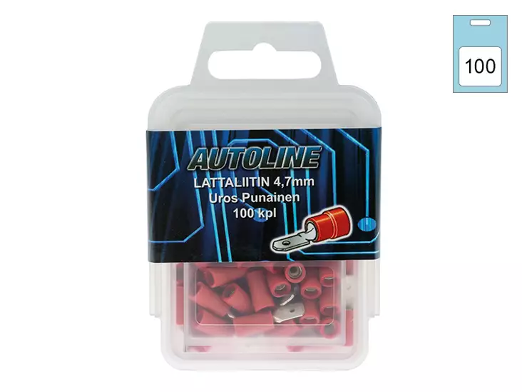 LIITINBLISTER PUN 4,7MM (100KPL) - Liittimet - 1850351 - 1
