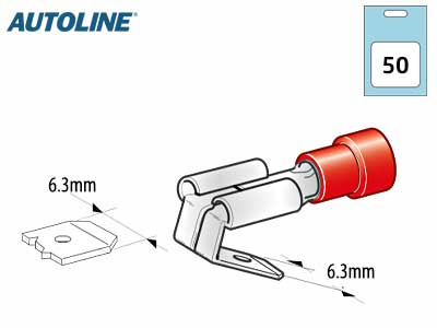 LIITINBLISTER PUN 6,3 (50KPL) - Liittimet - 1852501 - 1
