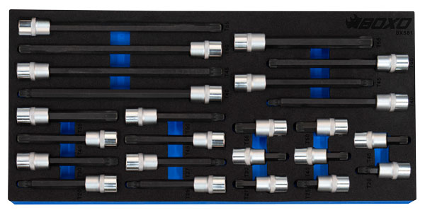 TORX-HYLSYSARJA 3/8" 24-OS. T20-T55 - Moduulit työkaluvaunuihin - 284-BX581 - 1