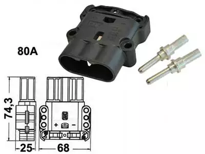 Euro- Connec, uros 16mm/80A - Liittimet - 1553-5971 - 1