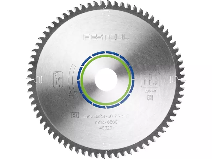 Festool Sahanterä ALUMINIUM/PLASTICS HW 210x2,4x30 TF72 - Sirkkelinterät - 493201 - 1