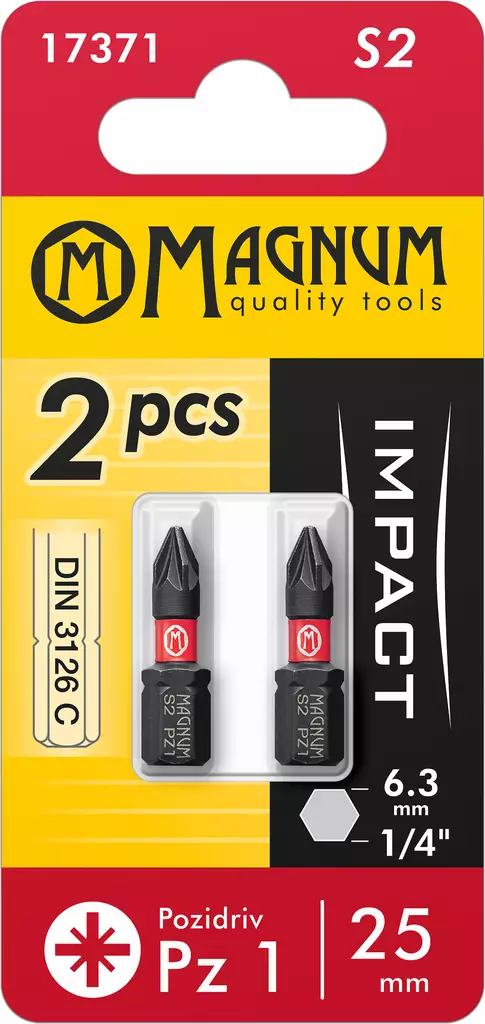 Kärki Impact 2kpl Pz1 25mm - Ruuvauskärjet ja pidikkeet - 17371 - 1