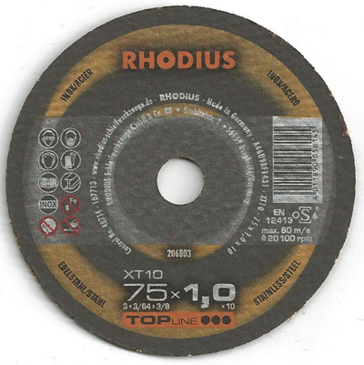 Katkaisulaikka 75x1,0x10mm - Katkaisulaikat - 283-60-XT100751 - 1