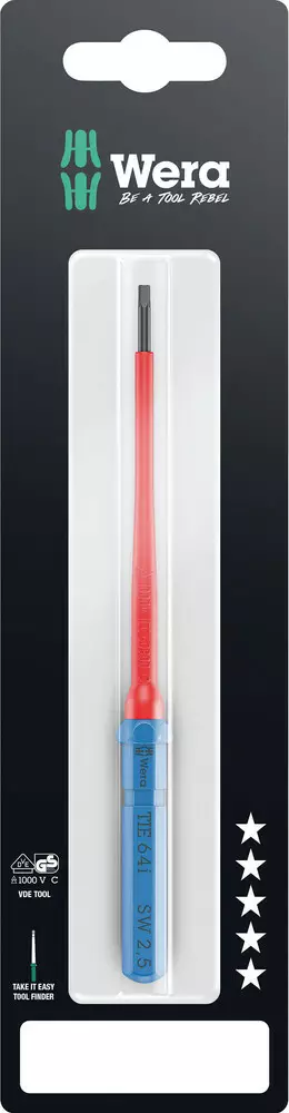 KRAFTFORM KOMPAKT VDE 64 I TAKE IT EASY SB, 2.5 X 157 MM - Ruuvauskärjet ja pidikkeet - 05006561001 - 1