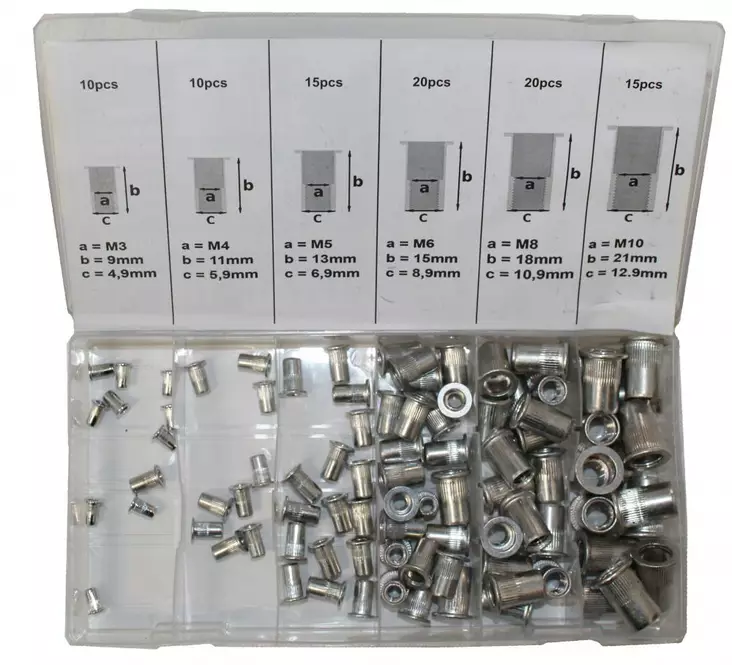 NIITTIMUTTERILAJITELMA 90-OS. M3-M10 ALU - Vetoniitit - MR-2431 - 1