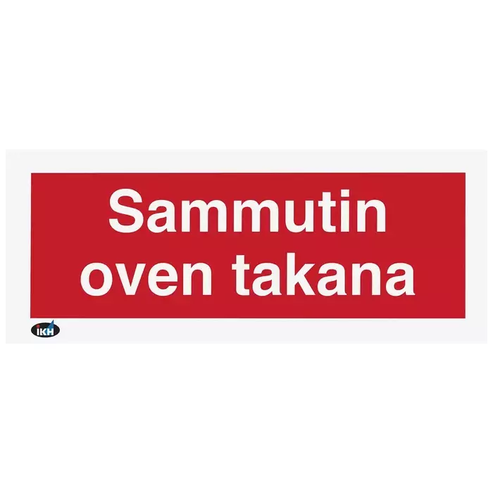 Opaste 200x80 Sammutin oven takana, muovi - Ensiapu ja työsuojelu - TRA071 - 1