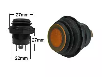 Painonappi vesitiivis on-off kelt LED - Katkaisijat - 1570-30211 - 1