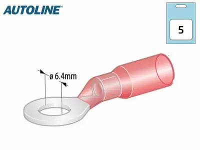 Kutistelenkki Autoline pun. M6 5kpl - Liittimet - 1569-20062 - 1