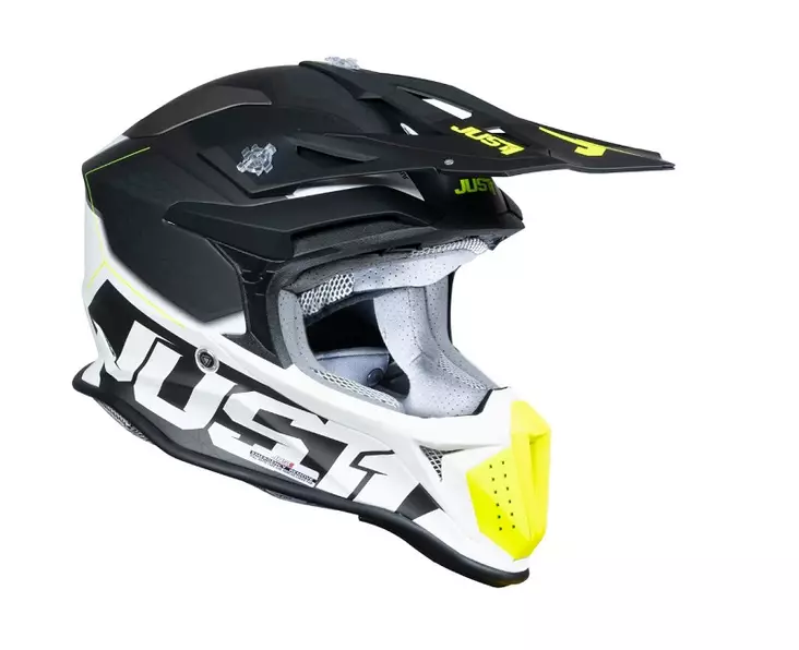 JUST1 KYPÄRÄ J-18 F HEXA FLUO KELTAINEN/MUSTA/VALK - Kypärät ja ajovarusteet - 604-230026-2 - 1