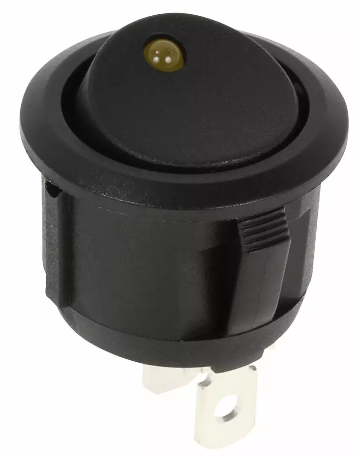 KATKAISIN ON/OFF 24V PYÖREÄ KELTAINEN - Katkaisijat - ST70012 - 1