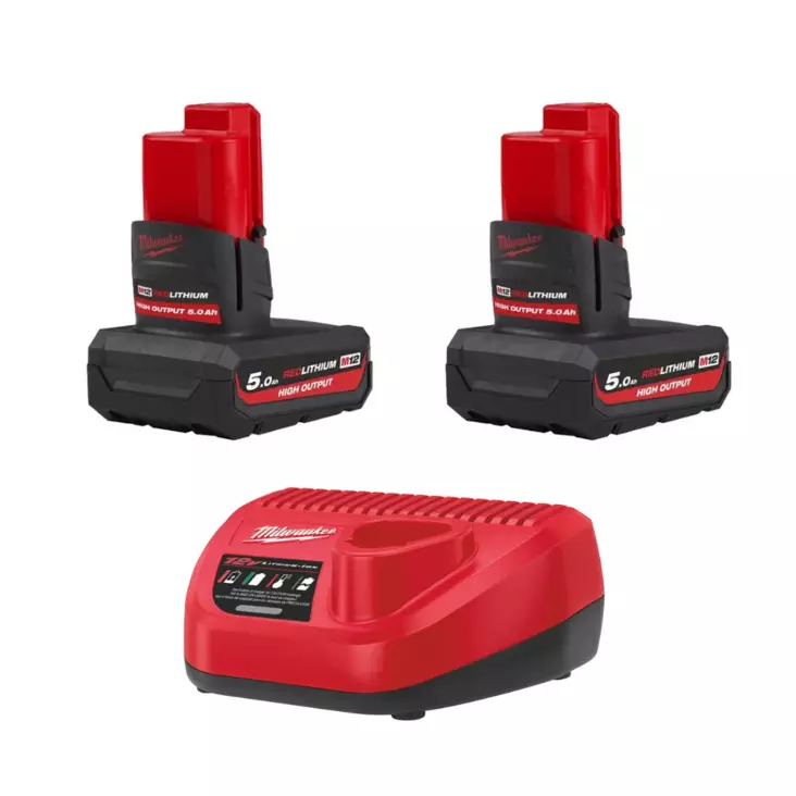 MILWAUKEE AKKUPAKETTI M12 HB5 - Akku-laturipaketit - NRG502HB12 - 1