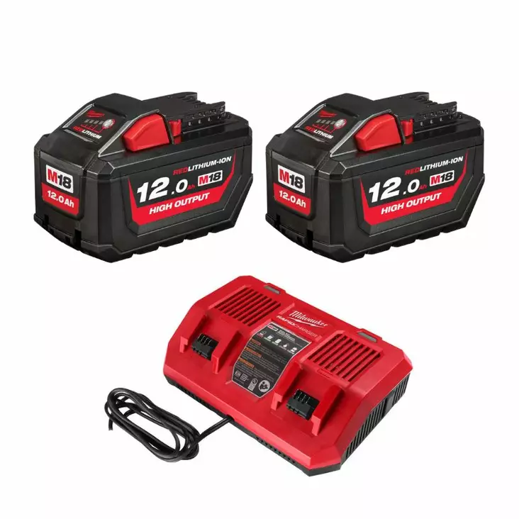 MILWAUKEE SUPER AKKUPAKETTI M18 HB12 - Akku-laturipaketit - MWDFC122 - 1