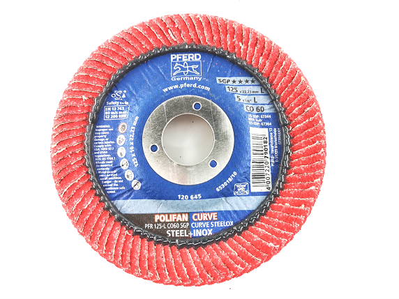 PFR 125 60 SGP CURVE INOX/STEEL LAMELLILAIKKA - Hiomalaikat - P790182 - 1