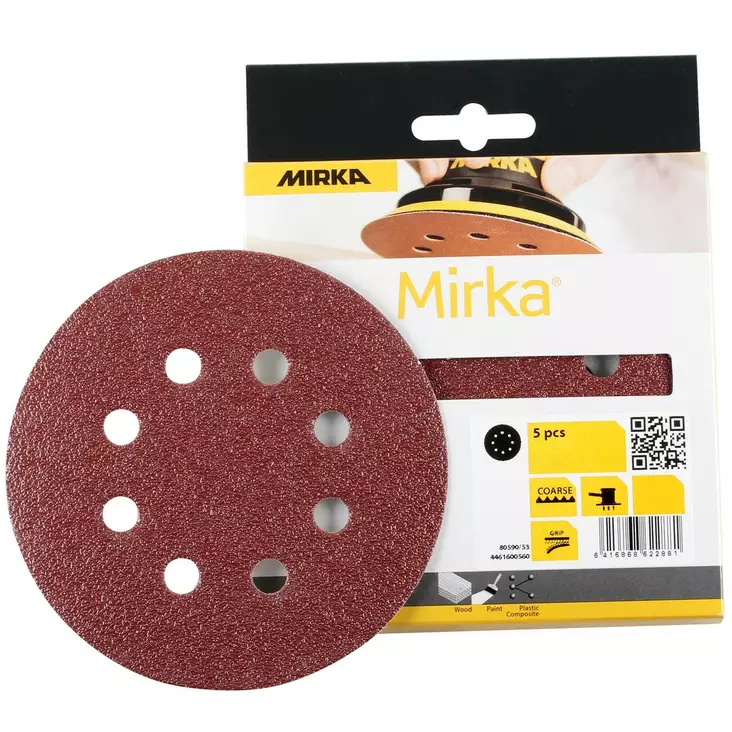 TARRALAIKKA 125MM 5KPL/G80/8R - Hiomapaperit koneisiin - MIR132 - 1