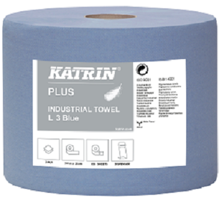 TEOLLISUUSPYYHE PLUS L 2 SININEN/1 RULLA - Paperit - 225-44722 - 1