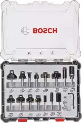 BOSCH JYRSINTERÄSARJA HM MIXED 8MM 15KPL - Yläjyrsimen terät - 2607017472 - 1