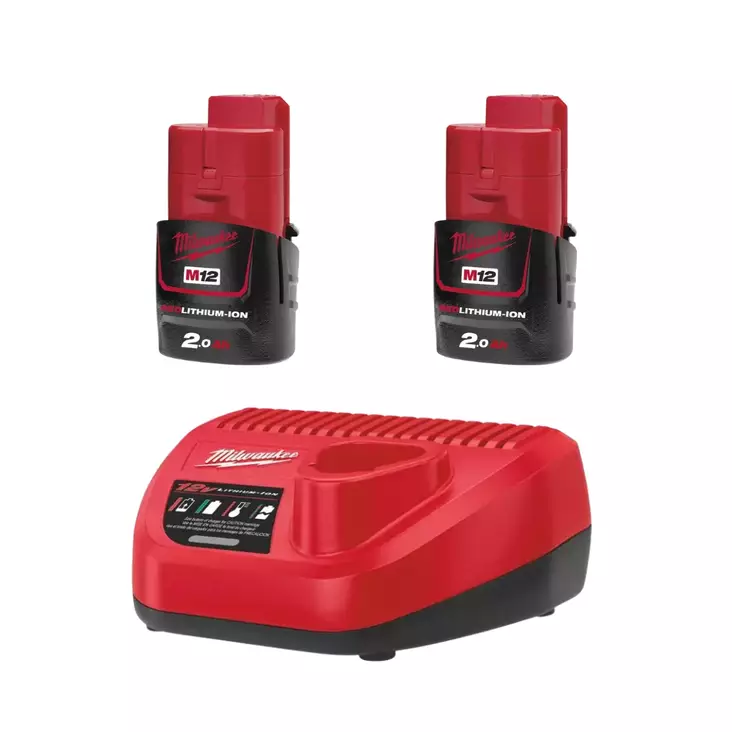 MILWAUKEE AKKUPAKETTI M12 B2 - Akku-laturipaketit - NRG202M12 - 1