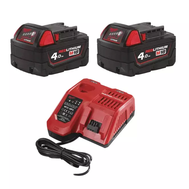 Milwaukee M18 B4 akku + laturipaketti - Akut - MWNRG402 - 1
