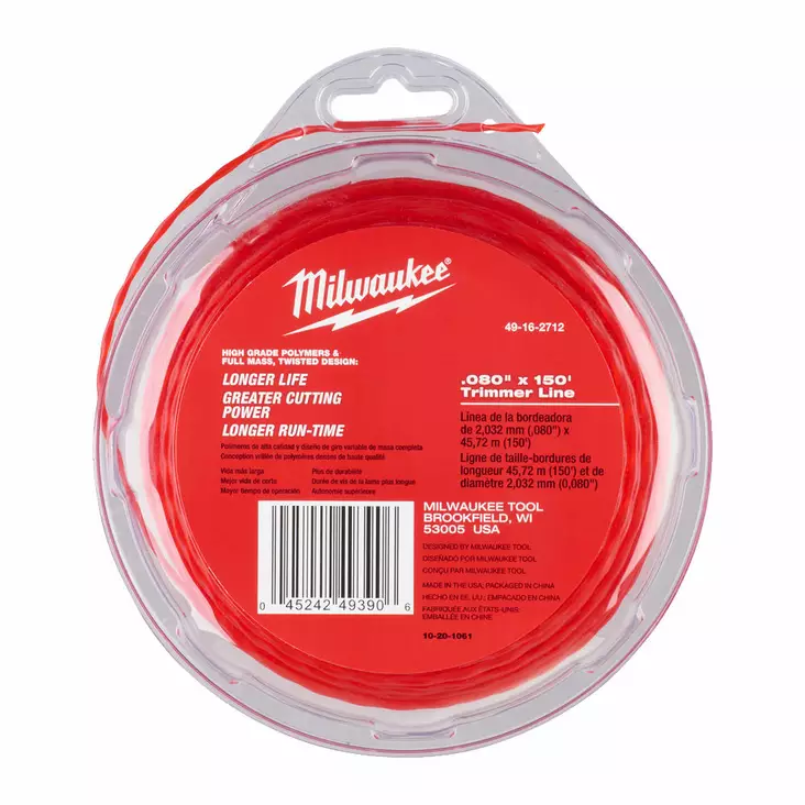 Milwaukee Trimmerin siima 2,0mm X 45m - Varusteet ja tarvikkeet - MW162712 - 1
