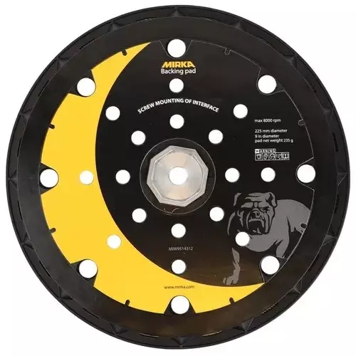 Mirka Alustalla 225mm 25R tarra LEROS + 8 ruuvia - Hioma-alustat  - MIW9514312 - 1