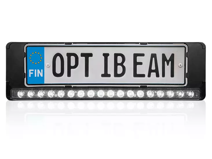 OPTIBEAM E-BAR FIN - Rekisterikilpilisävalo 12-24V - Lisävalot - 1605-NS2112 - 1