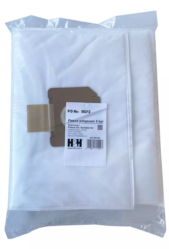 Pölypussi fleece VCE45 FLEX - Imurin pussit ja suodattimet - 45726242 - 1