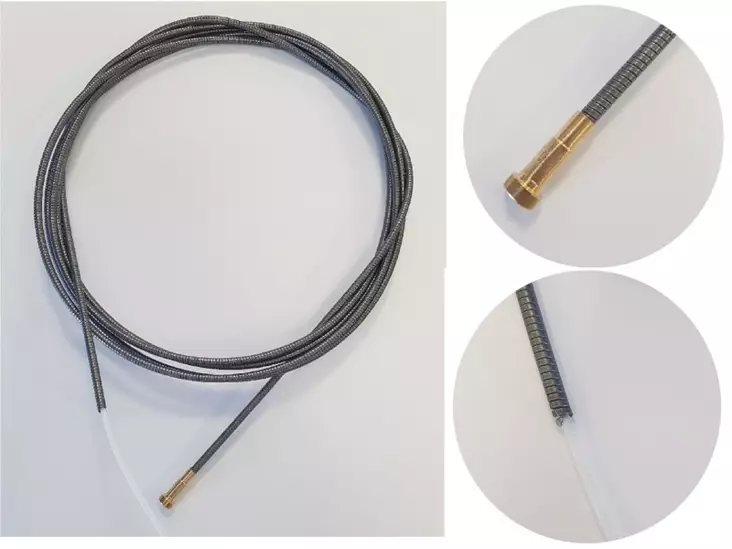 TERÄSSPIRAALI PINNOITTAMATON TEFLONPUTKELLA 5M 1,2-1,6 - Polttimien suuttimet ja tarvikkeet - GM0862 - 1