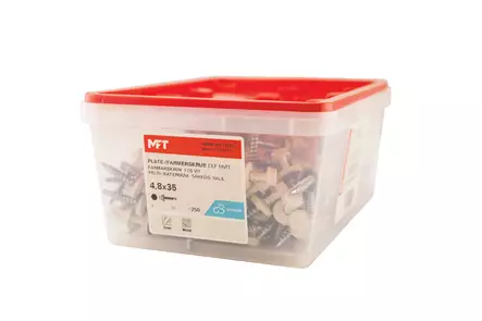 KATERUUVI PORAKÄRKI 4,8X35 VALK 250KPL - Kateruuvit - 510013 - 2