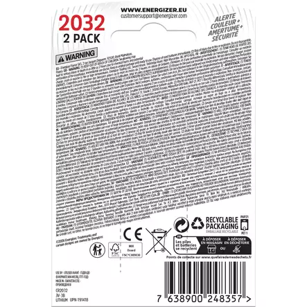 ENERGIZER Lithium CR2032 2 kpl/pkt - Paristot - 30010863 - 4
