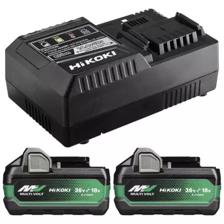 HIKOKI AKKUPAKETTI 36V 2XBSL36A18X + LATURI UC18YSL3 MV - Akku-laturipaketit - HI68020923 - 1